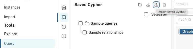 import saved cypher