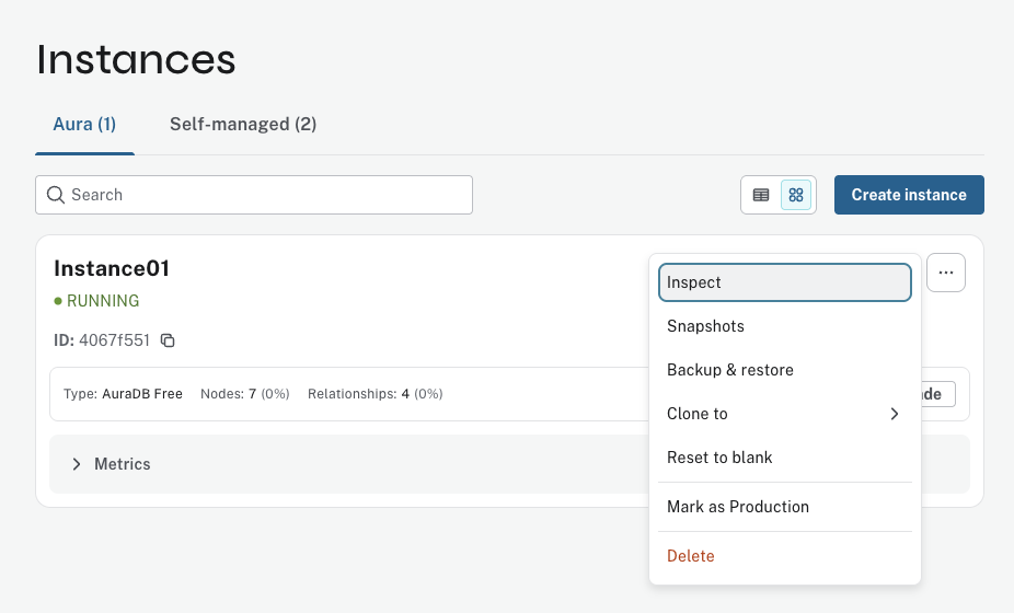 instance actions