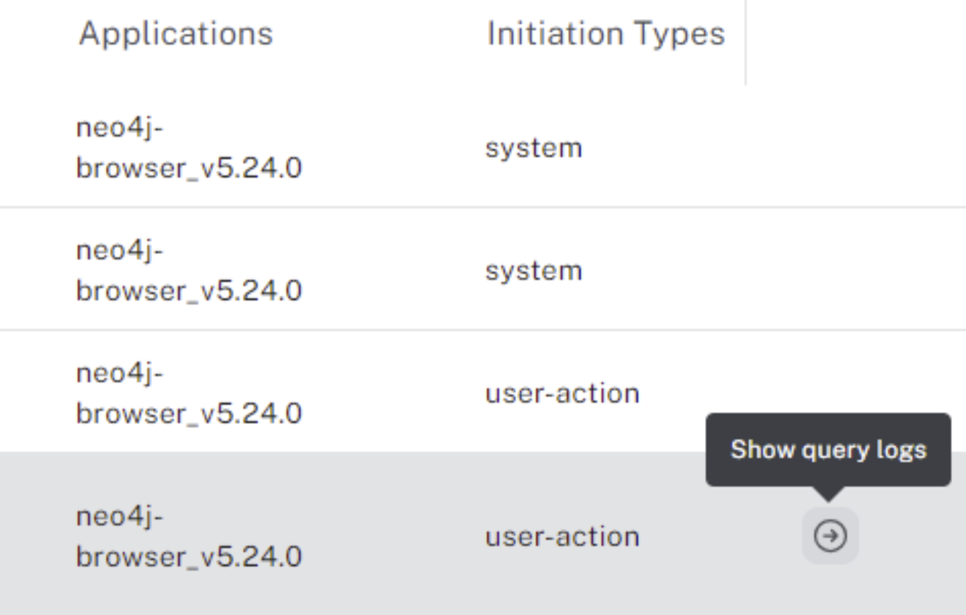 mrr show query log button