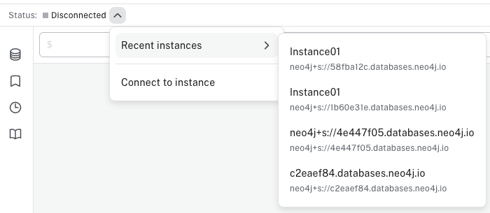 query connection dropdown