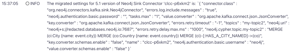 confluent cloud config log