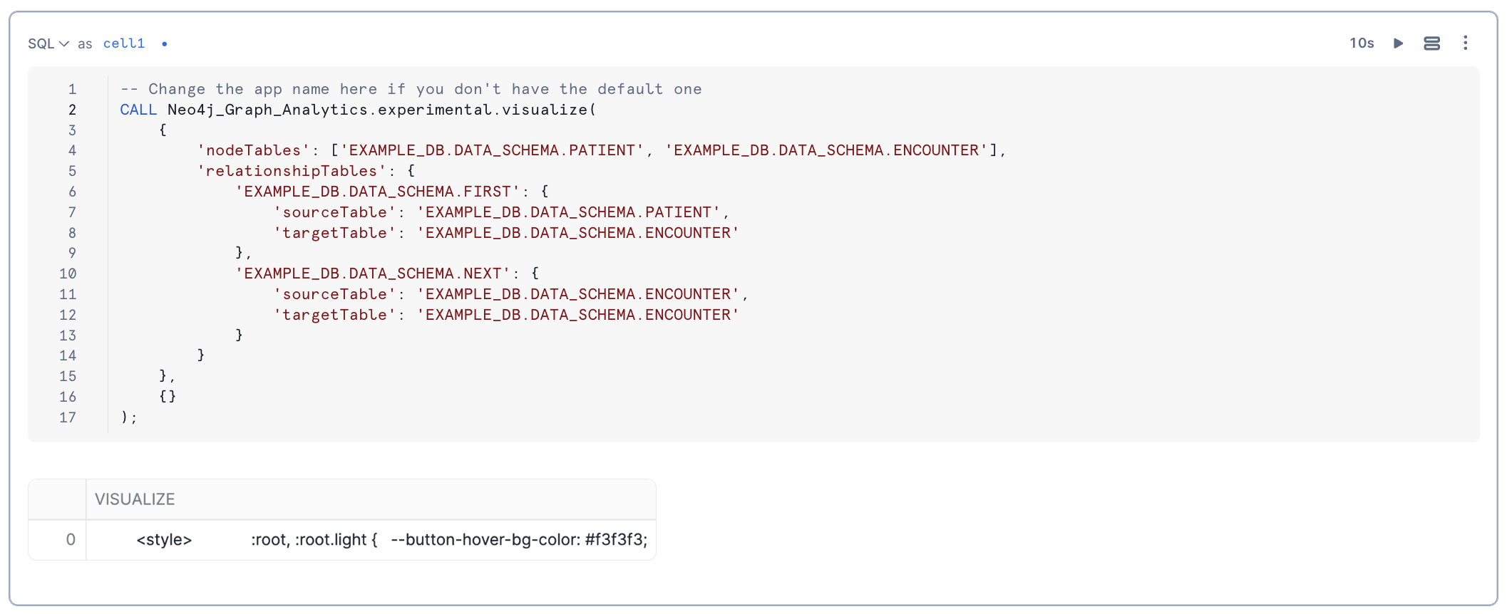 Calling `experimental.visualize`