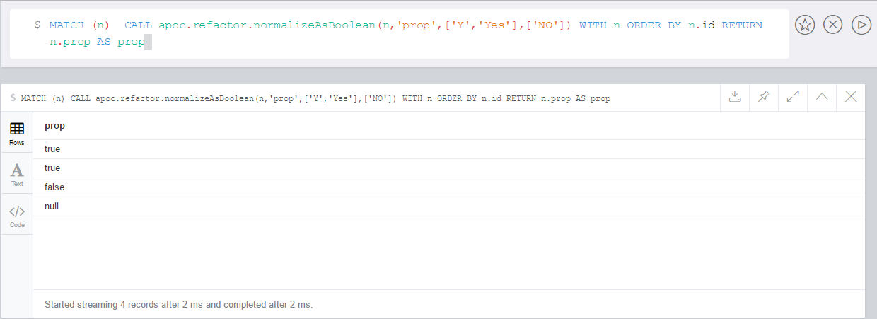 apoc.refactor.normalizeAsBoolean